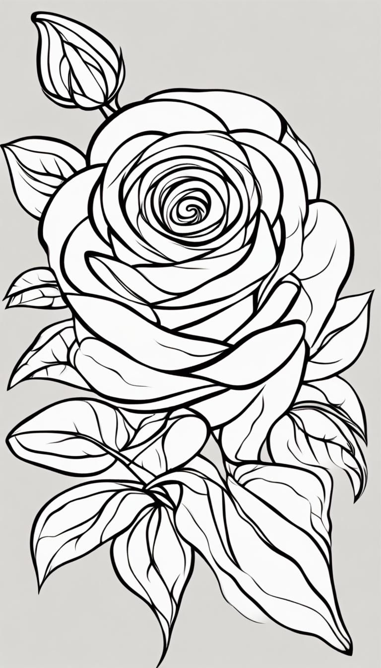 create a small flower rose coloring - A6ncUiQigIRMeU93ZUec 1 C7ios