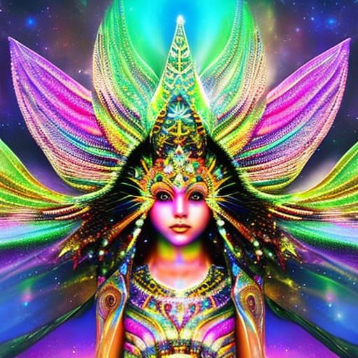 Prismatic Goddess Kindergartner Insanely UltraHyperRealistic...