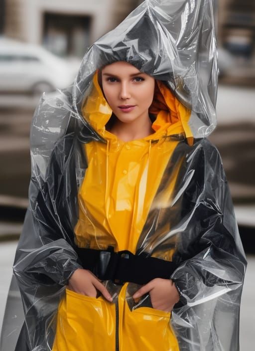 Clear plastic deals raincoat