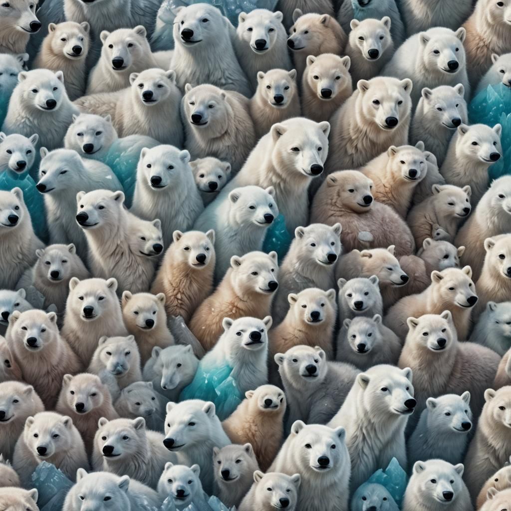 Colorful Arctic Animals in Macro Studio Shot