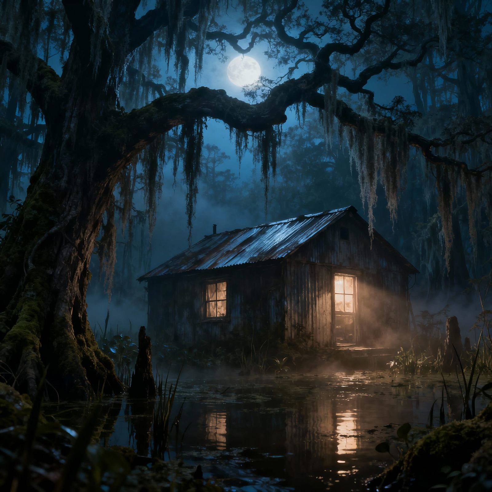 Silver light and Spanish moss  by @Mike Ritchie