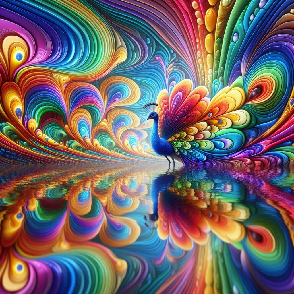 Abstract peacock