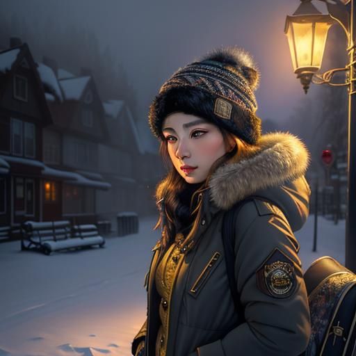 Waiting in cold winter