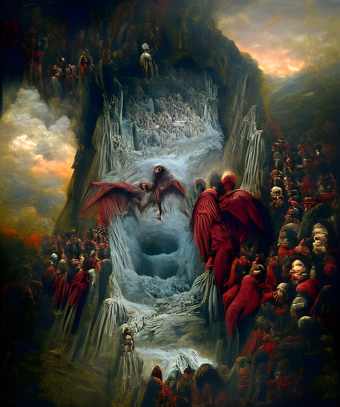 Descending Into Hell AI Generated Artwork NightCafe Creator   A7P5TSmF8UTuQ3AgXXyG 2x 