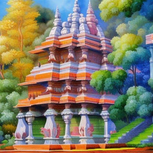 A Tamil Hindu Temple - Ai Generated Artwork - Nightcafe Creator