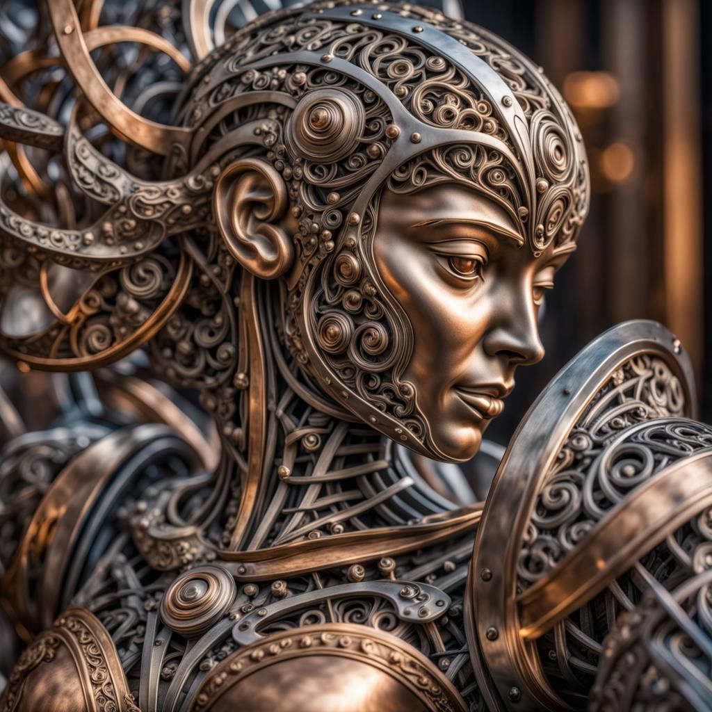 sculpture made from different metals
  by @Lizzy