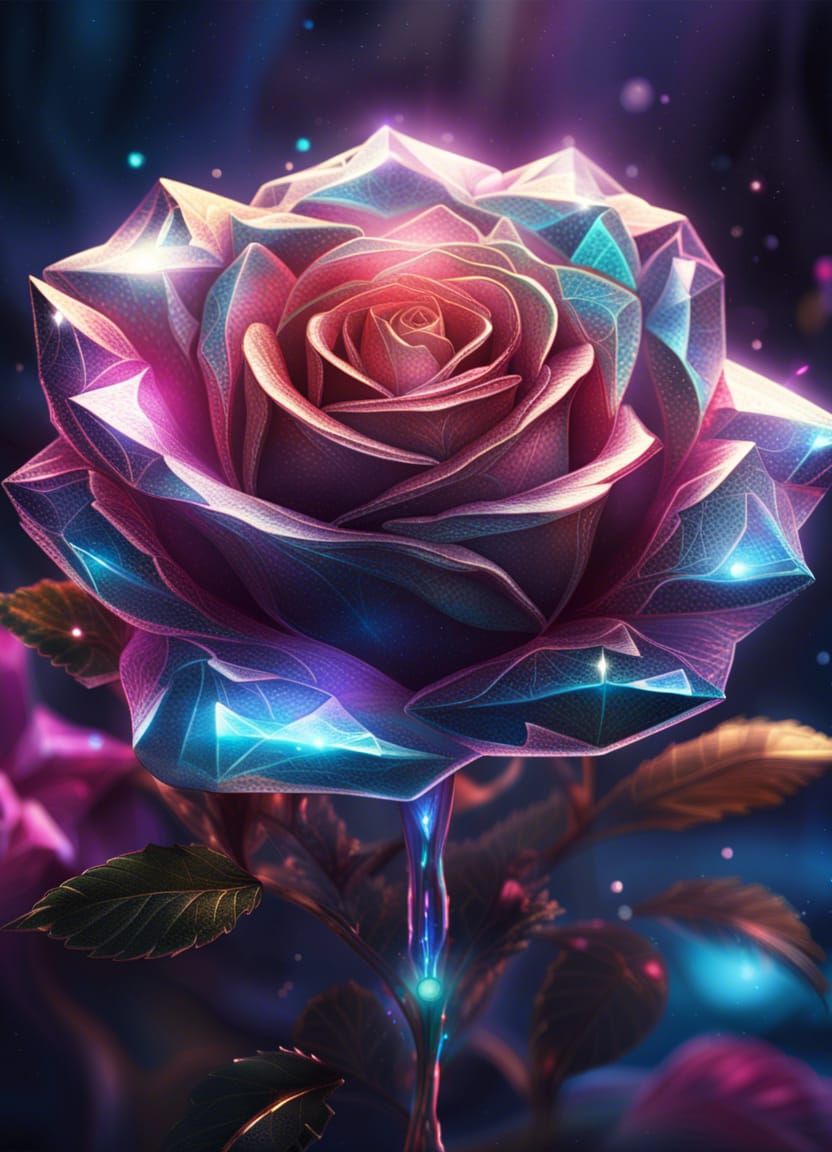 Diamond rose Epic cinematic brilliant stunning intricate meticulously ...