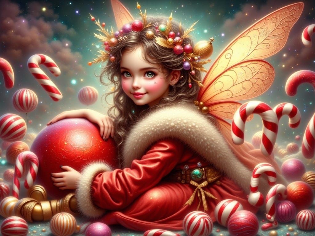 Candy Cane Christmas Fairy 