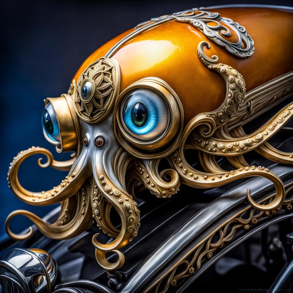 Squid hood ornament