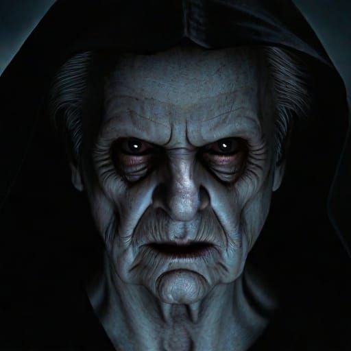 Creepy hooded sleep paralysis demon resembling ghost rider movie mephisto looking at the viewer