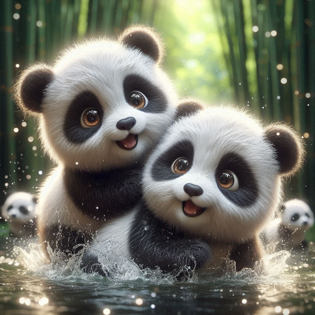 Playful Panda Pals