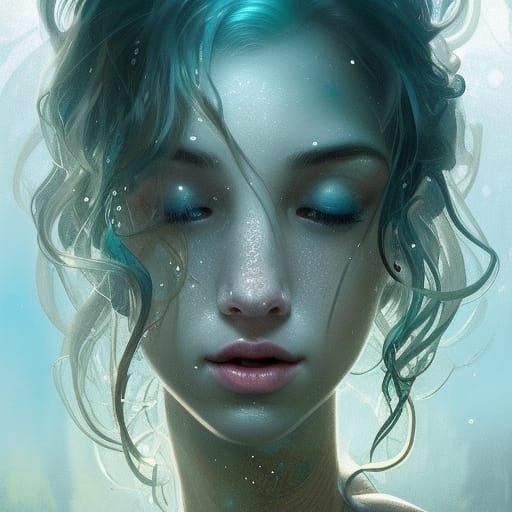 blue lady - AI Generated Artwork - NightCafe Creator