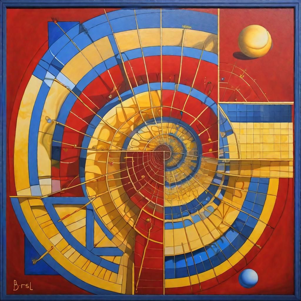 A detailed, playful, surreal, golden ratio painting of "Brur...
