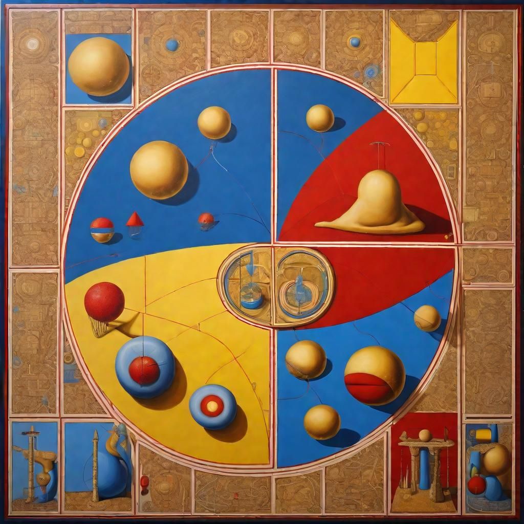 A detailed, playful, surreal, golden ratio painting of "Brur...