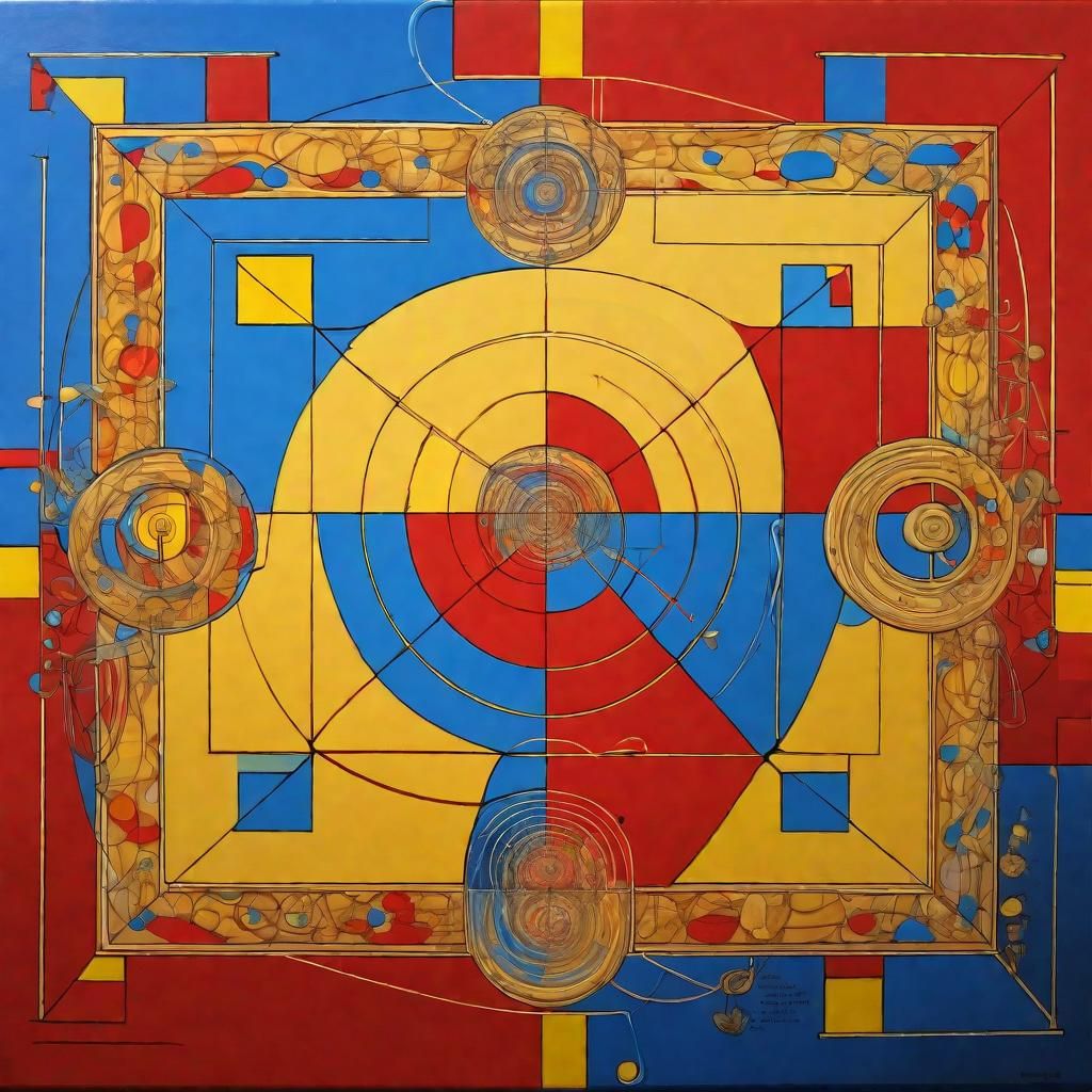 A detailed, playful, surreal, golden ratio painting of "Brur...