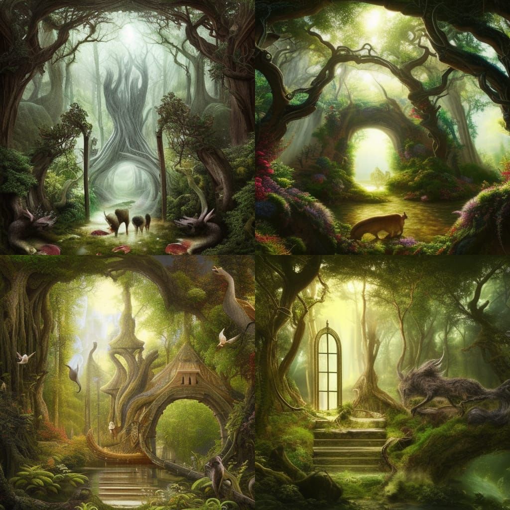 Mystical Forest - AI Generated Artwork - NightCafe Creator