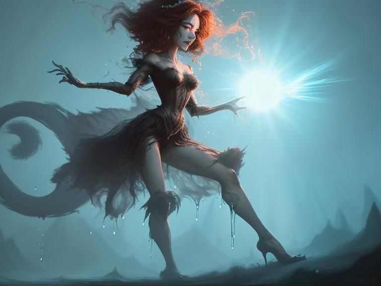 Imagine a scene where two unique shadow puppet creatures nam...