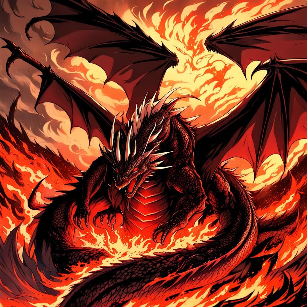 hell dragon - AI Generated Artwork - NightCafe Creator