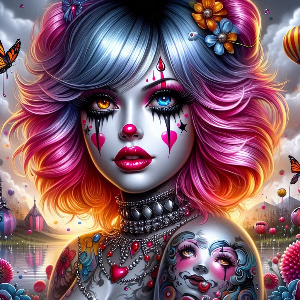 Emopunk Clown Girl
