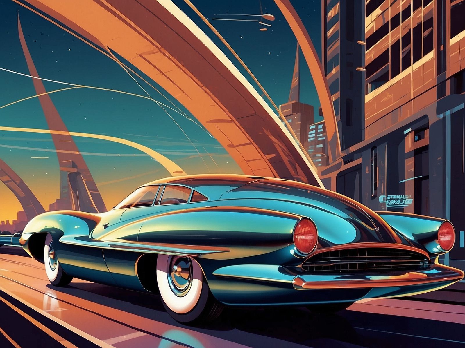 Retro Futuristic Car