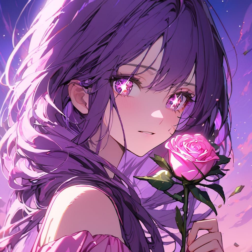 Glowing 1girl in a Vibrant Pink Summer Dress