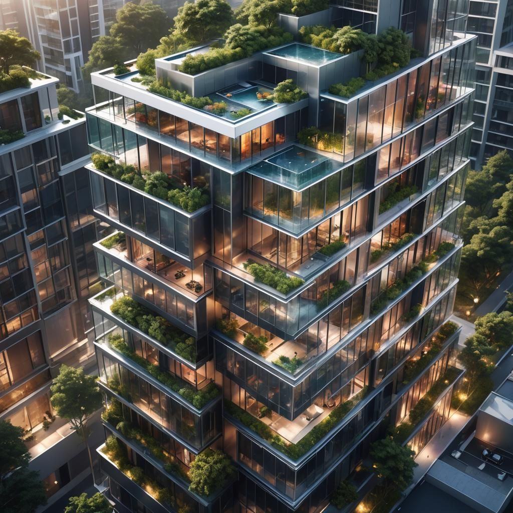 Luxurious Residential Building Concept Art