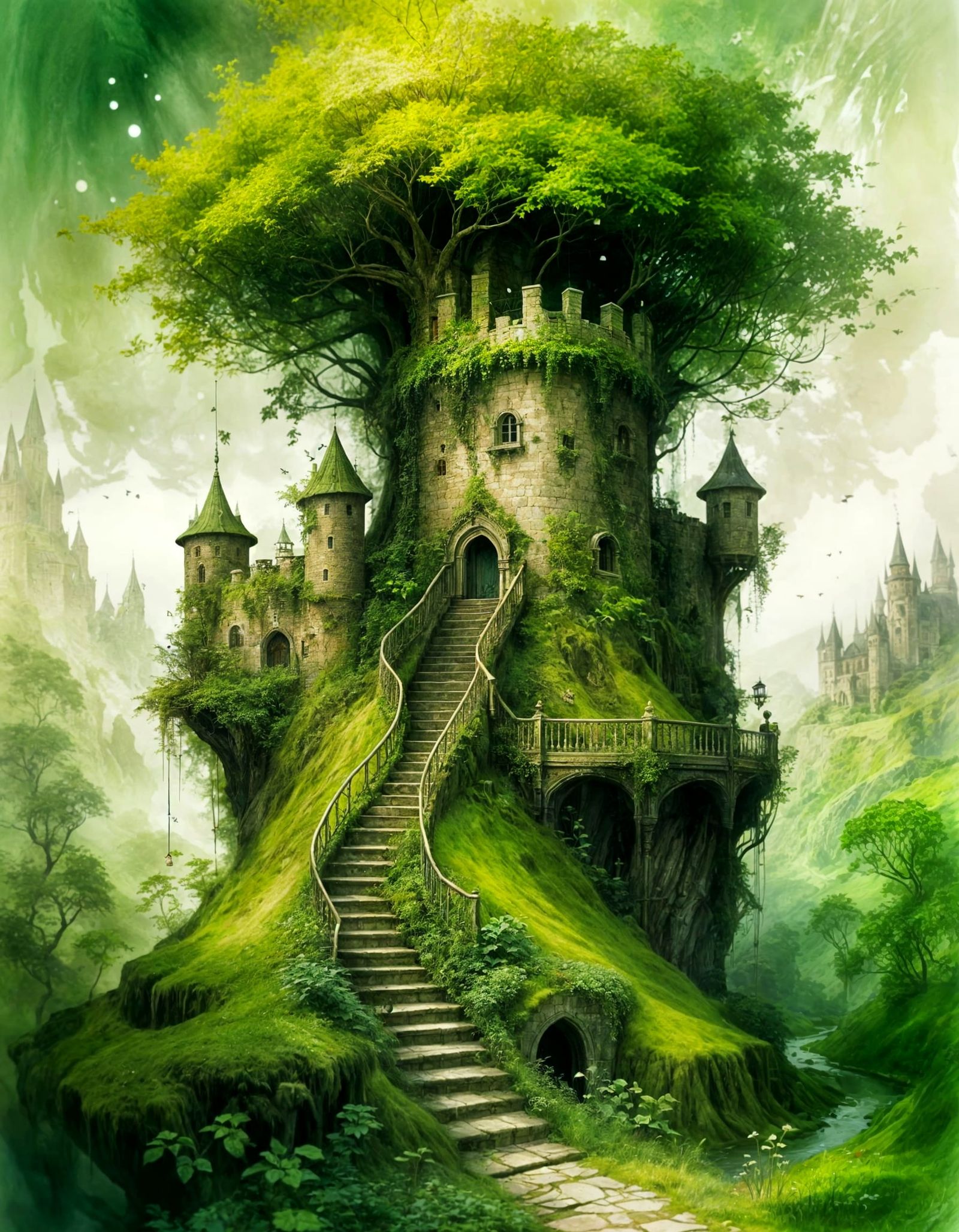 Up the Stairs and Into the Tale  by @Nikko P