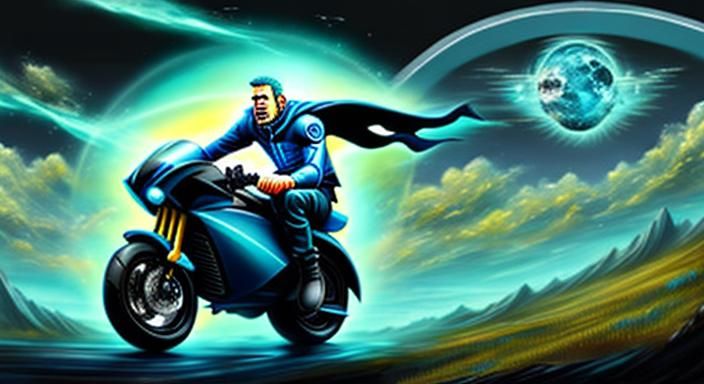 <lora:Whitehorse EL:1.0>Wizard on Motorcycle