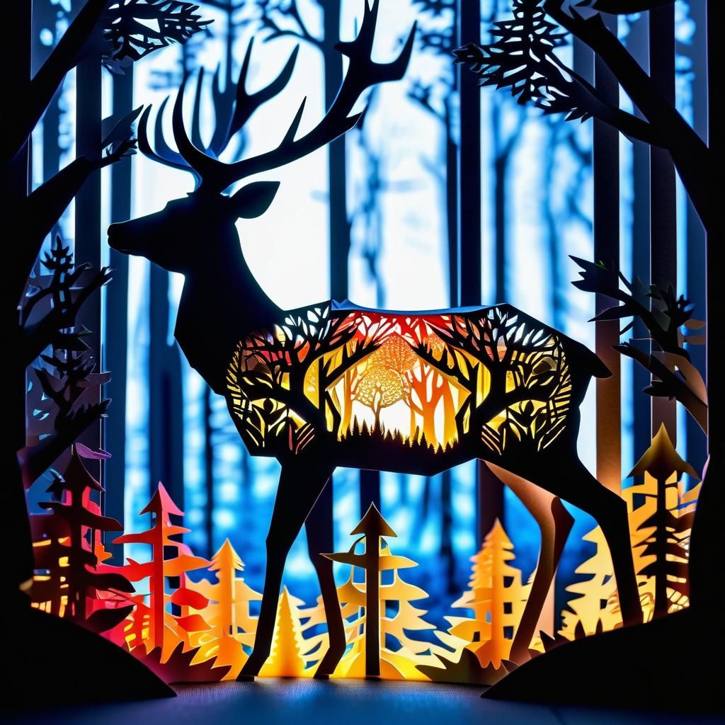 Kirigami Deer