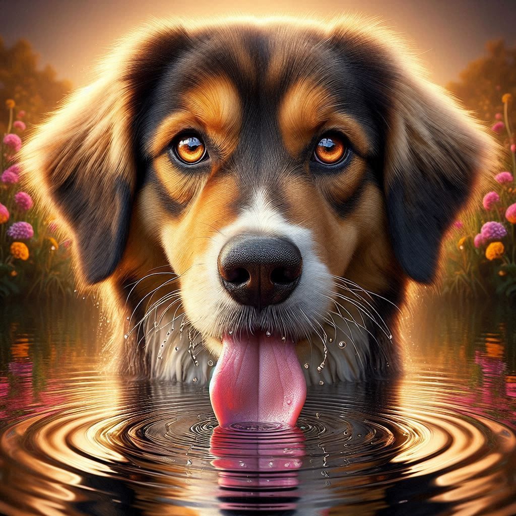 Drinking Some Water 😁🐶🐶