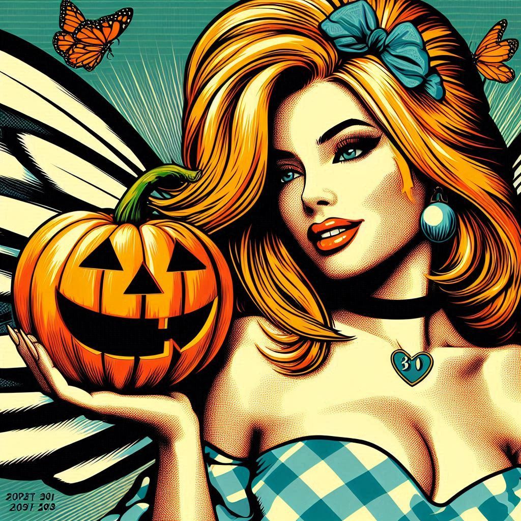 Fairy with pumpkin