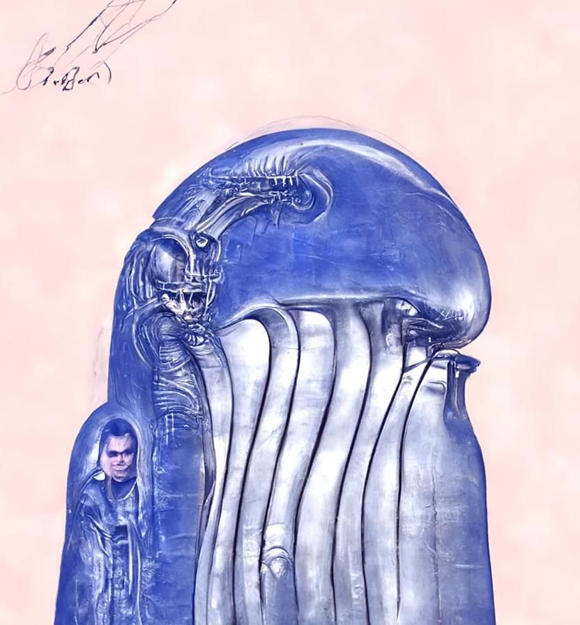 H.R. Giger Whale - AI Generated Artwork - NightCafe Creator