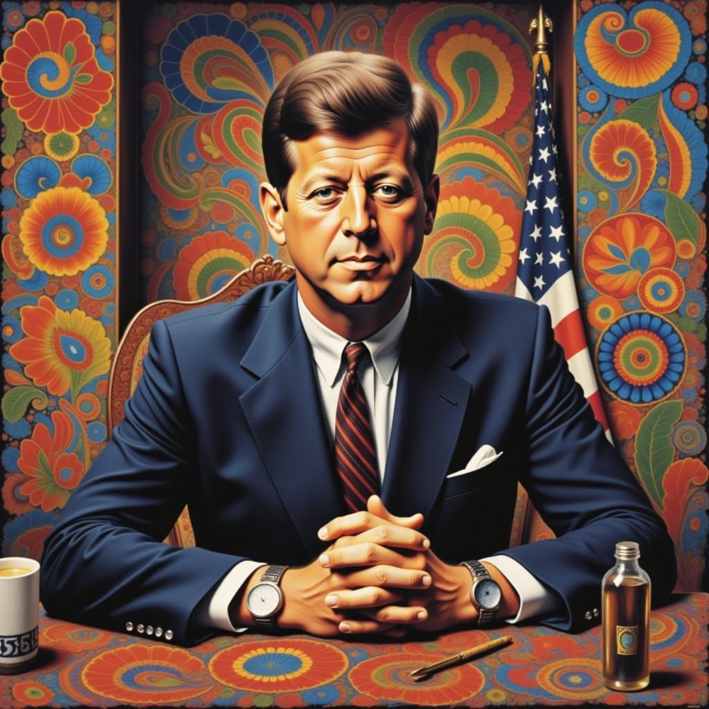<lora:High Times:1.0> John F Kennedy
