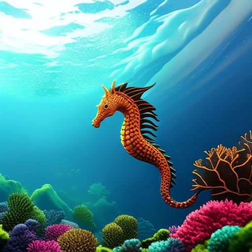 Seahorse - AI Generated Artwork - NightCafe Creator