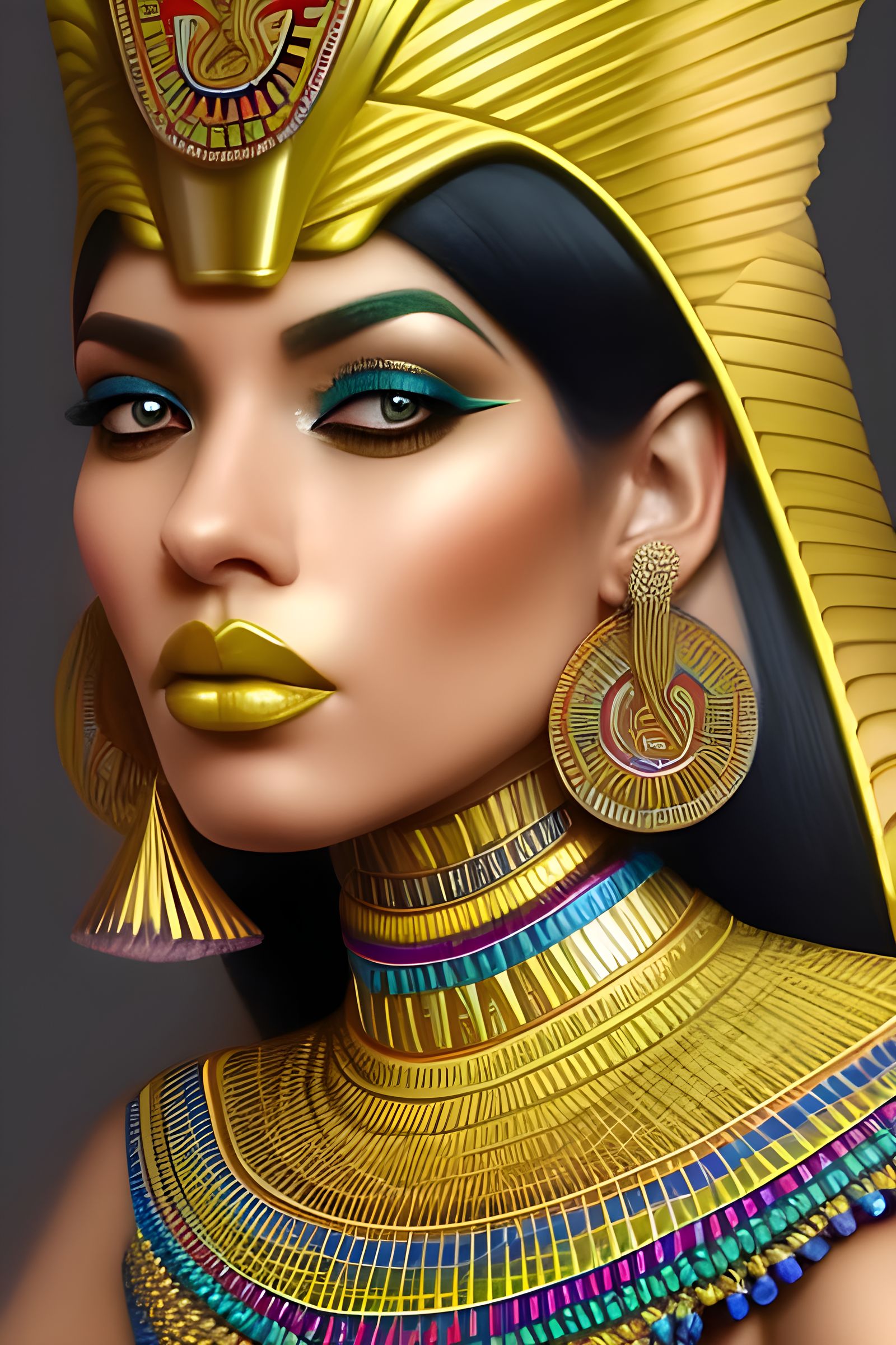 Cleopatra and the Golden Kiss - AI Generated Artwork - NightCafe Creator
