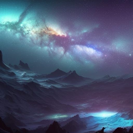 beautiful milky way galaxy with billions of stars
