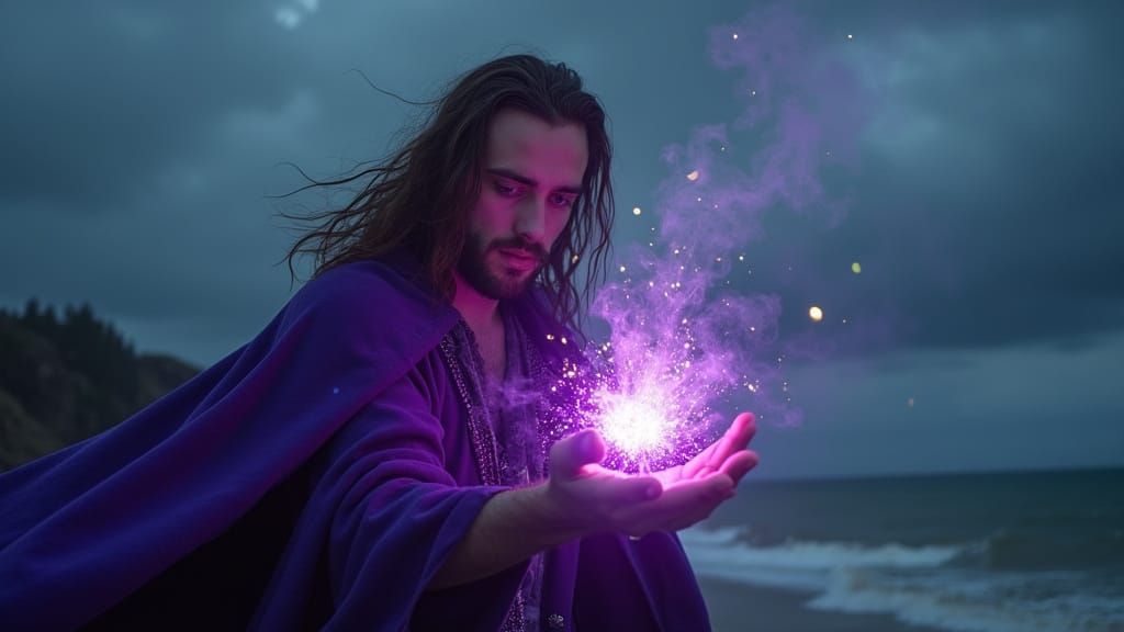 Magician purple robe