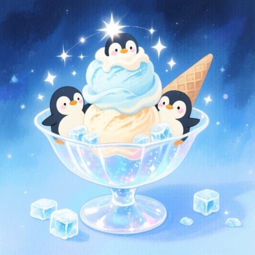 Penguin ice cream 