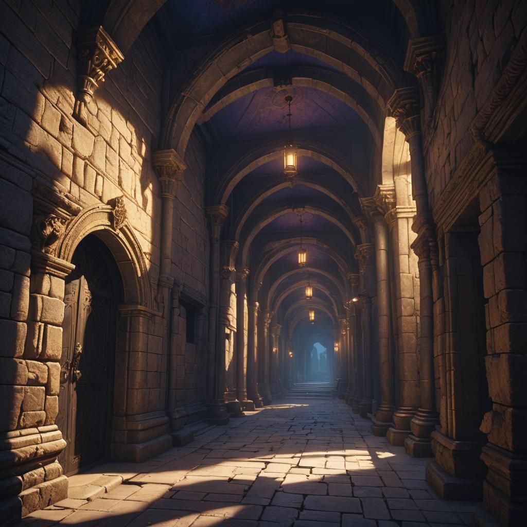 a dark shadow wandering in the corridor