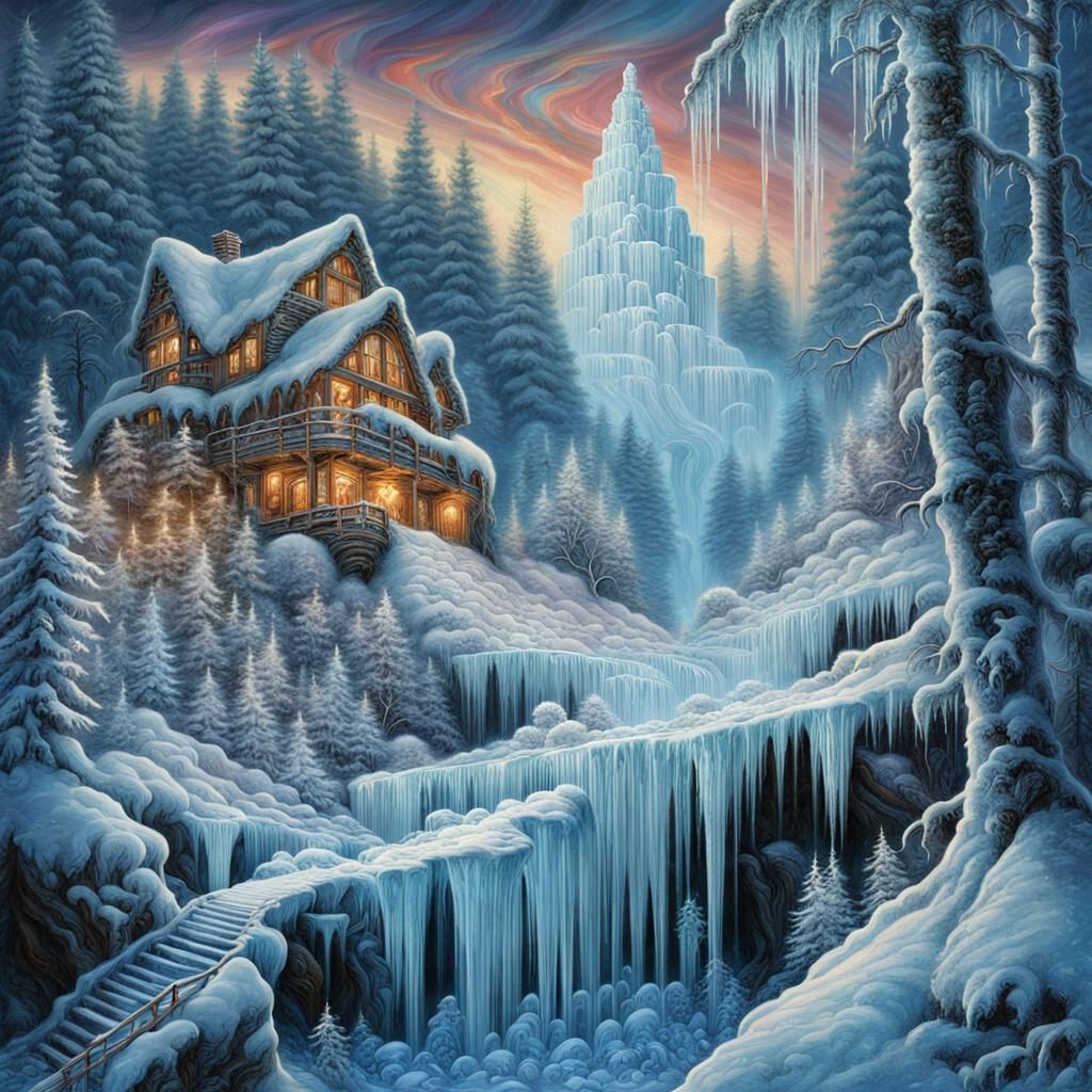 Ice Waterfall  by @Elena