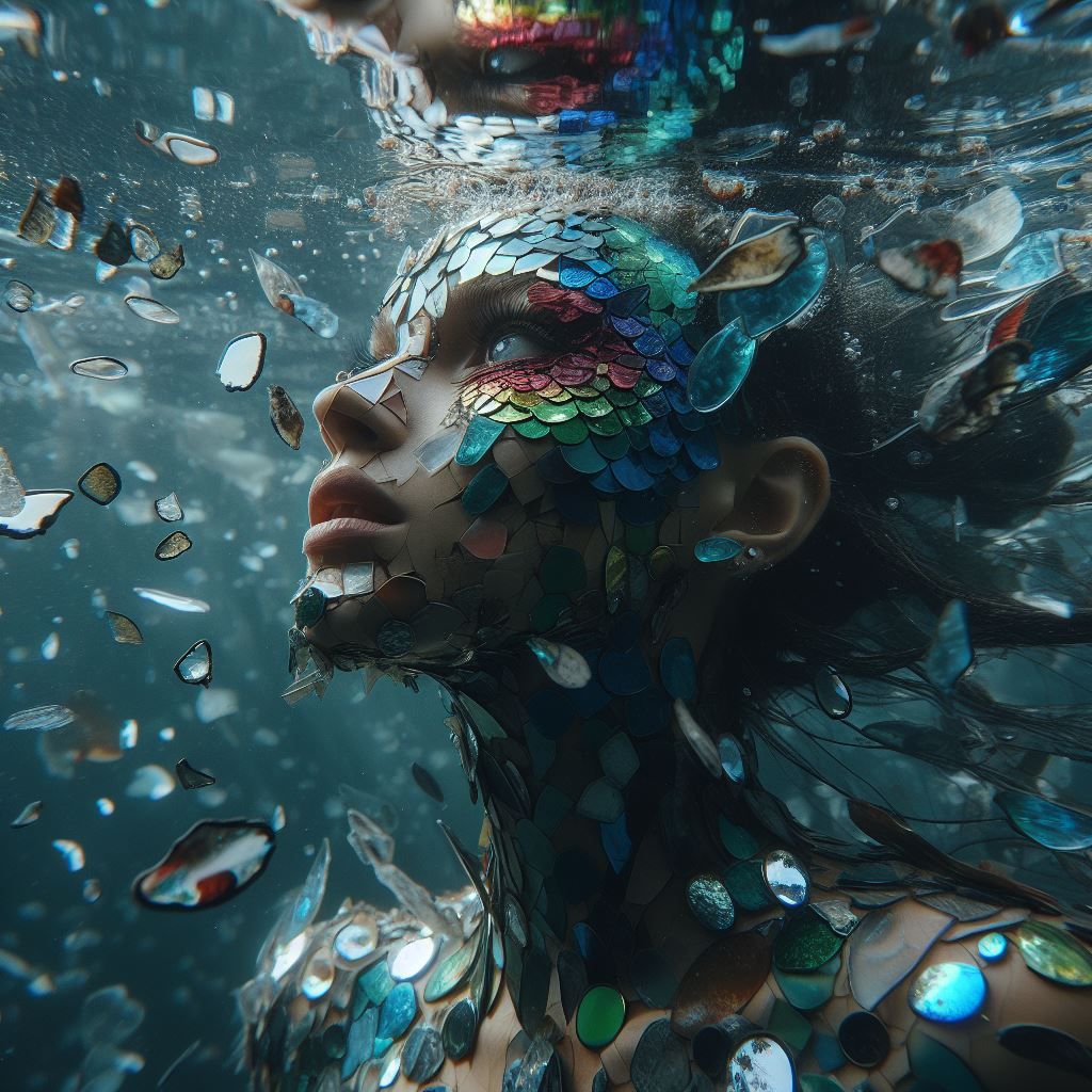 Broken Glass Mermaid