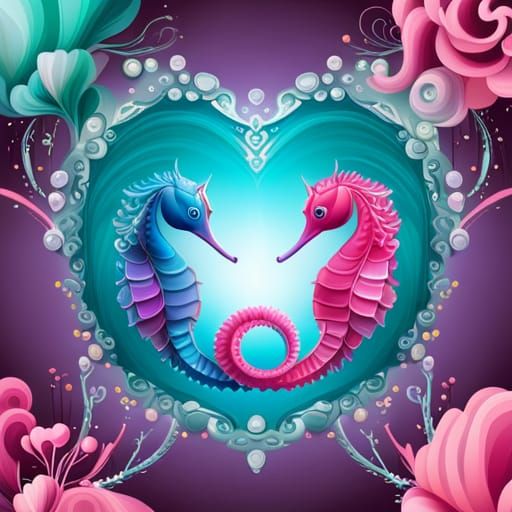 Kawaii SeaHorses by Per.