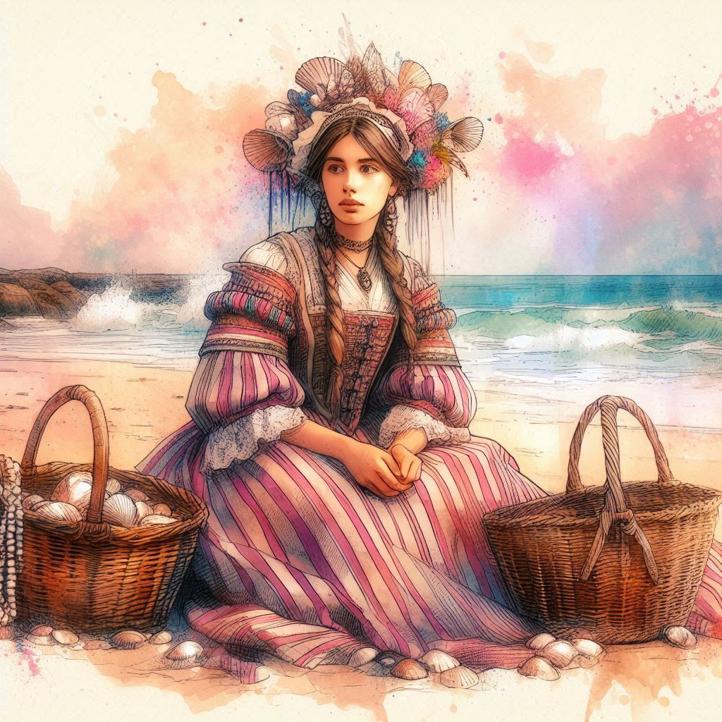 Breton shell fisherwoman