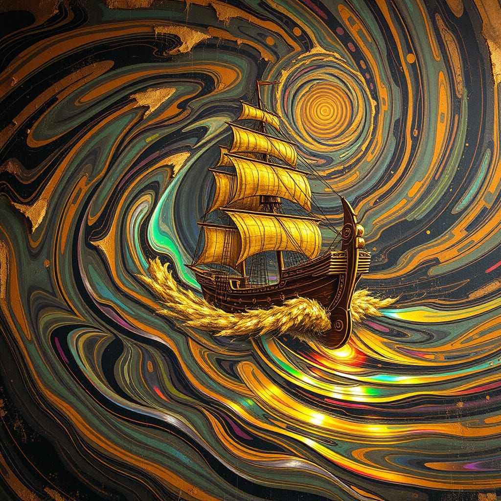 Pirate Ship Speeds Through Liquid Light Vortexes