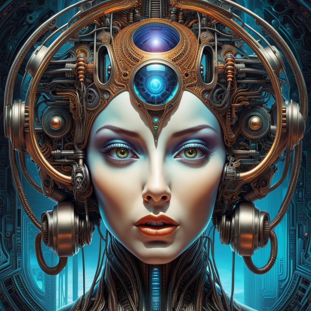 Surreal Cyborg Fantasy 💫💙🤖 - AI Generated Artwork - NightCafe Creator