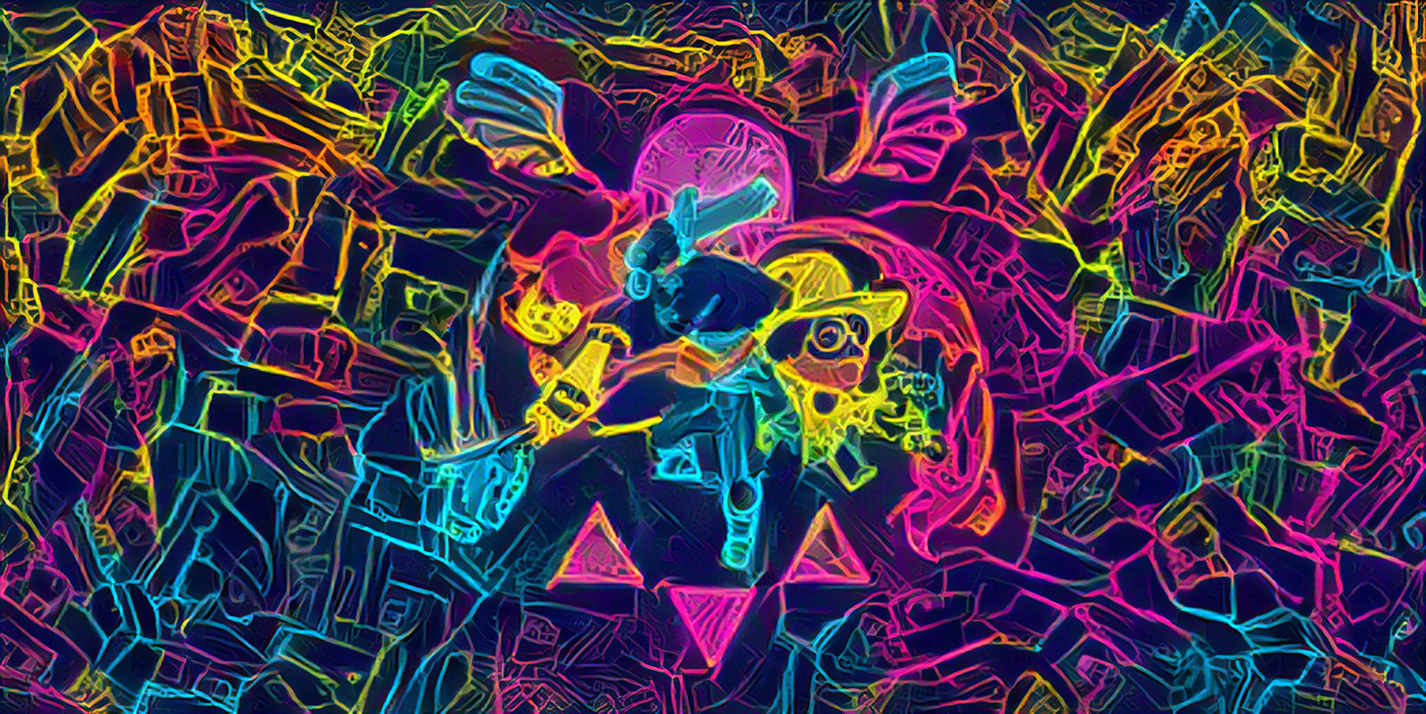Neon Deltarune background
