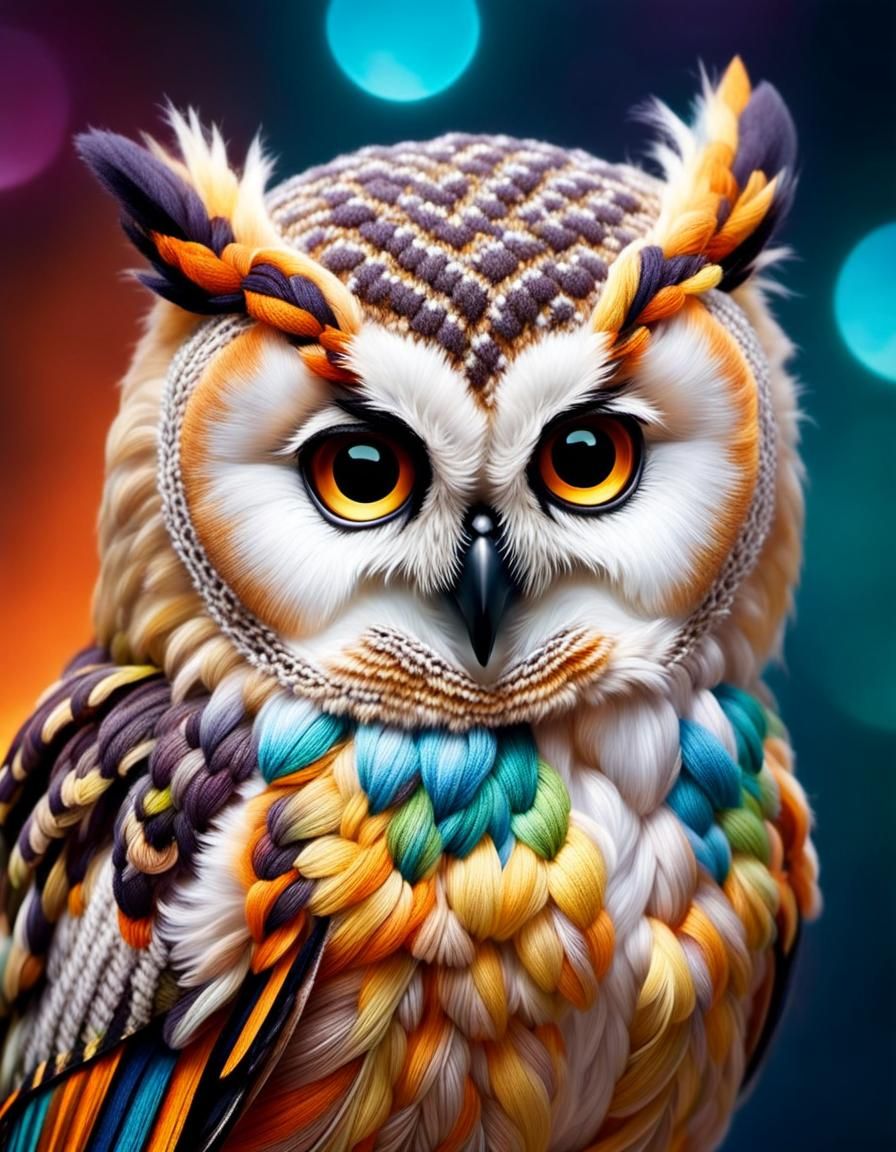 Yarn Owl AI Generated Artwork NightCafe Creator