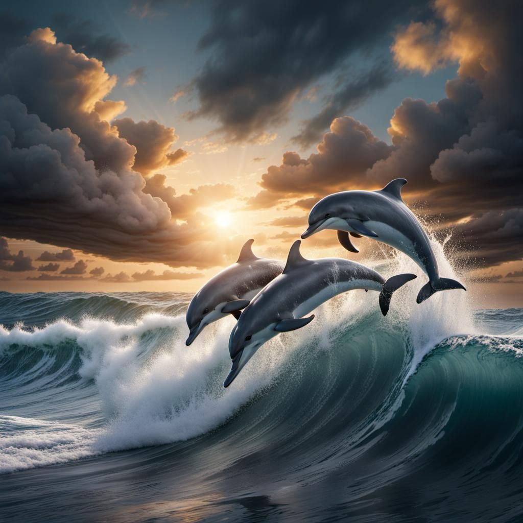 dolphin race  by @sasha