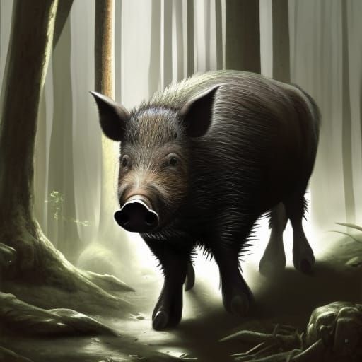 Wild boar - AI Generated Artwork - NightCafe Creator