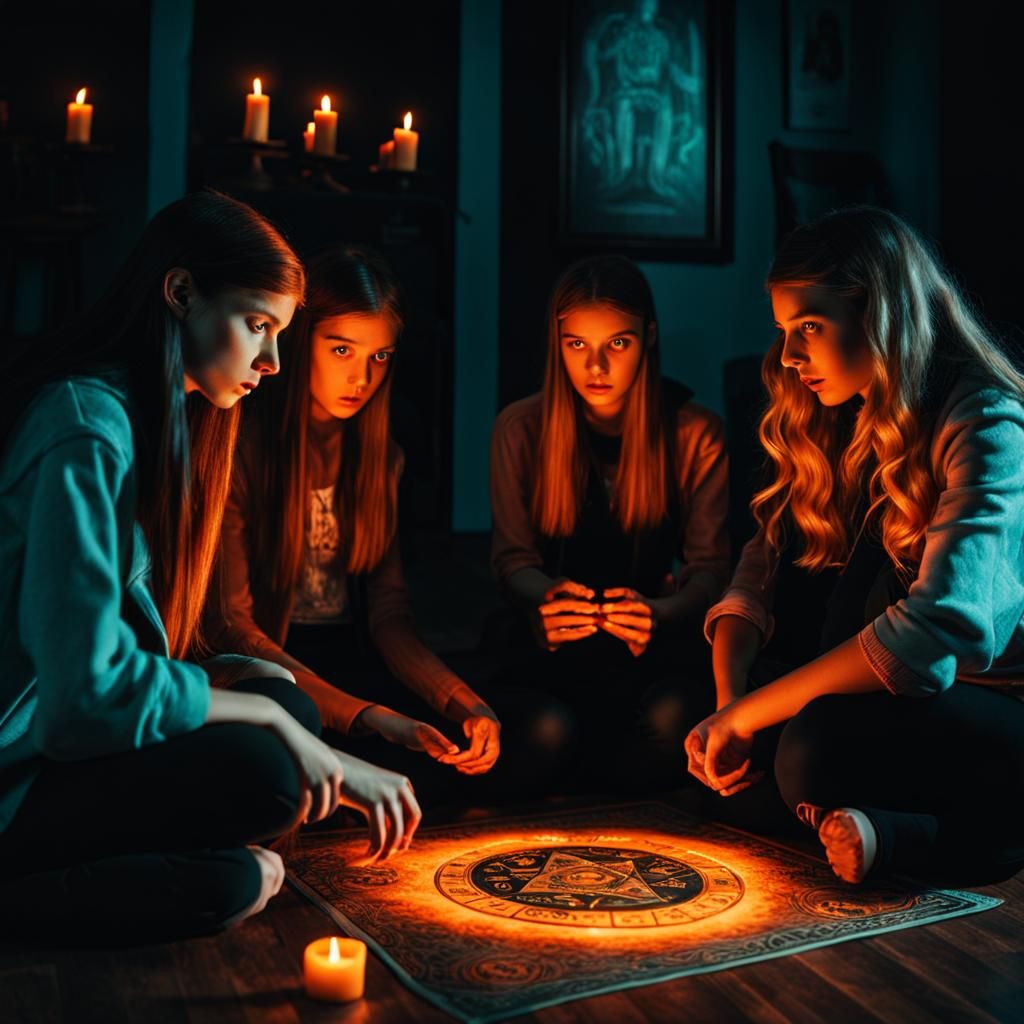 Girl night 💅 / Let's ask our dead friend... (It was a really bad idea)  by @Death Herself